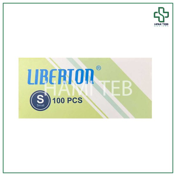 دستکش نیتریل آبی ليبرتون 100 عددی سایز اسمال