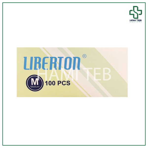 دستکش نیتریل آبی ليبرتون 100 عددی سایز لارج